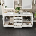 thumbnail image 5 of Eviva Aberdeen 78" Transitional White Bathroom Vanity with White Carrara Quartz Countertop, 5 of 7