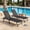 Black 2pcs, variant on Senfot 2 Pack Metal Frame Textilene Patio Lounge Chairs- Breathable Stackable Reclining Outdoor Yard Pool Chairs- Tan Brown