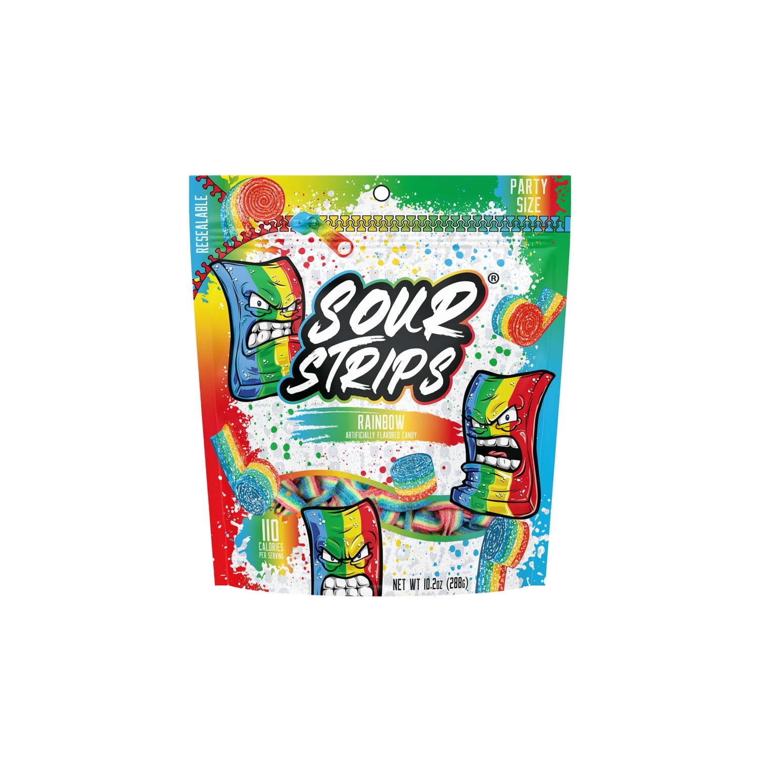 Sour Strips Rainbow Flavored Chewy, Sour Candy Party, 10.2 oz