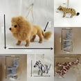 thumbnail image 5 of Simulation Animal Model Cute Giraffe Leopard Rhino Zebra Plastic Figurine Model Ornaments Mini Lion Elephant Model Ornament Xmas Tree Pendant Party Favor, 5 of 7