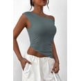 thumbnail image 4 of Remera PRETTYGARDEN Verano 2025 Top Asimétrico con Hombro Descubierto y Fruncido Talle L, 4 of 8