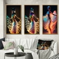thumbnail image 1 of Designart "Translucent Light Dancing Figure III" Woman Fashion Photography Framed Wall Art Set Of 3 - Multicolor Glam Frame Gallery Set For Office Decor, 1 of 6