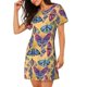 thumbnail image 2 of Fotbe Butterfly 3 Bata de Dormir para Mujer con Estampado, Camisón de Algodón de Manga Corta, Ropa de Dormir Casual, 2 of 6