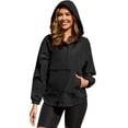 thumbnail image 1 of Chaqueta PENSION para mujer, impermeable y cortavientos con capucha, color negro, 1 of 6
