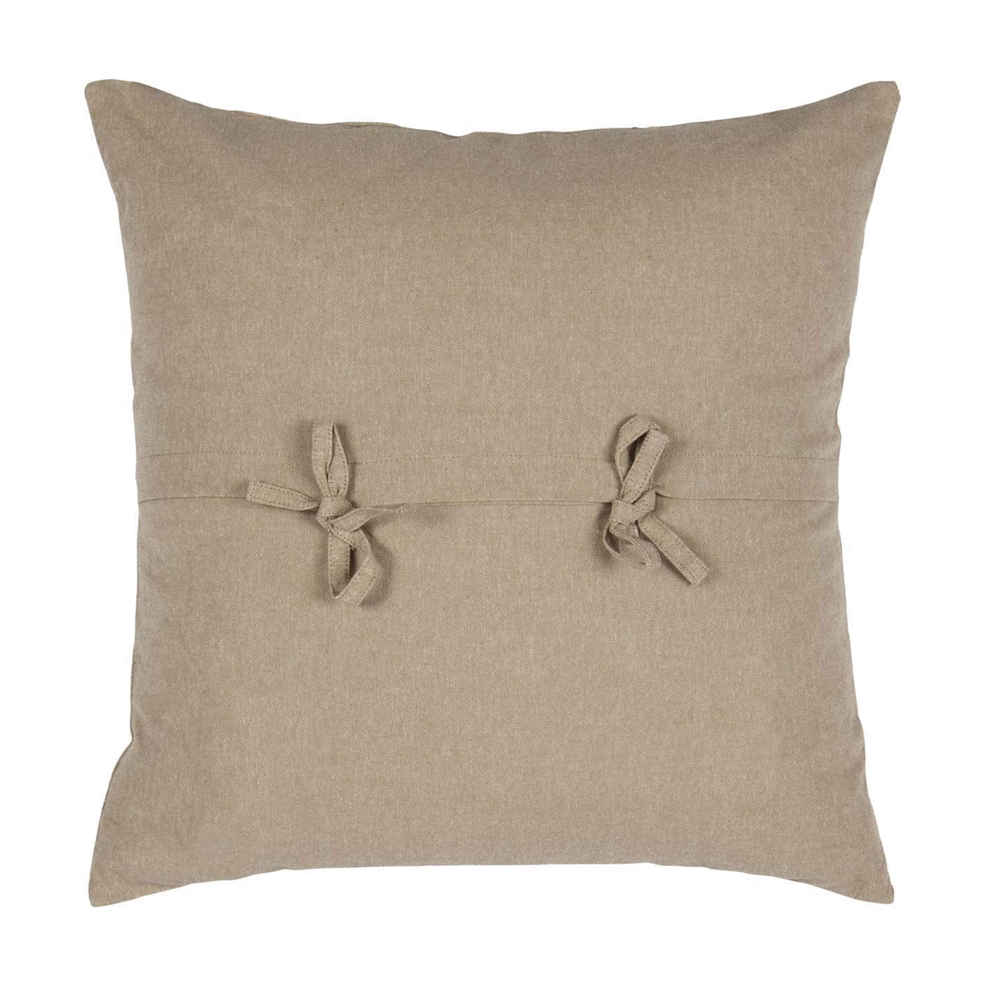 VHC Brands Sawyer Mill 18x18" Square Accent Throw Pillow, Pig, Charcoal