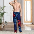 thumbnail image 4 of Bingfone Red White Blue Fireworks Mens All Over Print Sleep Pajama Pants-Large, 4 of 5