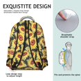 thumbnail image 3 of Retro Sunflower Graphic Students Backpack Durable and Comfortable School Bag with Golden Bloom and Wildflower Pattern, 3 of 6