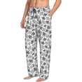 thumbnail image 2 of Uemuo Snake Pattern Men's Wide Leg Palazzo Lounge Pants with Pockets Light Weight Loose Comfy Casual Pajama Pants-, 2 of 9