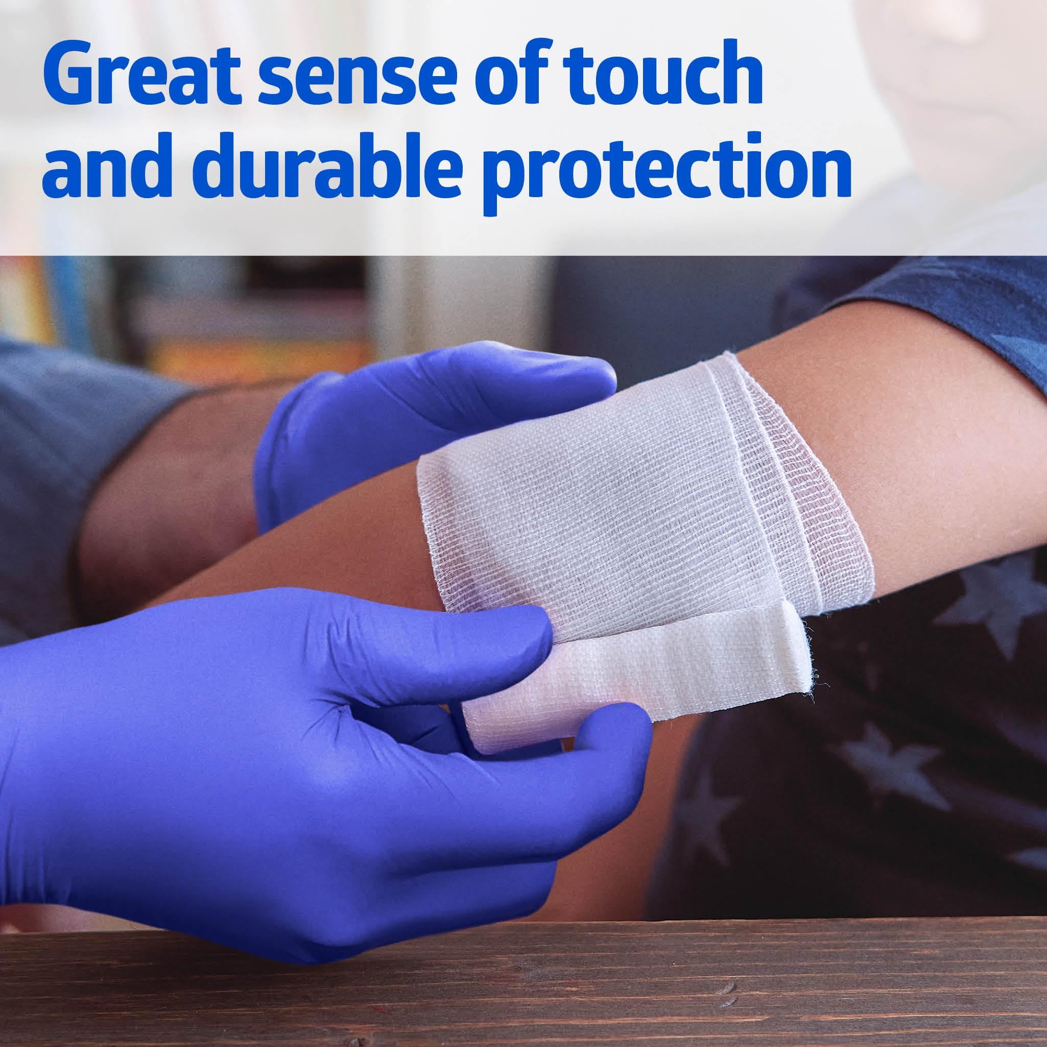 Medline FitGuard Touch Nitrile Exam Gloves, 300 Count, Small, Blue