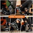 thumbnail image 2 of Zapatos de seguridad de trabajo con punta de acero GUYISASH para hombre ligeros, 2 of 6