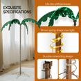 thumbnail image 2 of SalonMore 7ft LED Lighted up Palm Tree Hawaiian Pool Decoration Palm Tree Lights for Outside Patio Artificial Fake Light up Palm Tree Decor, 2 of 7
