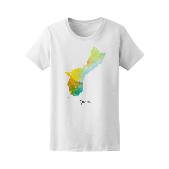 Watercolor Guam Map Tee Women's -Image by Shutterstock