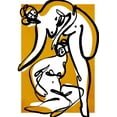 thumbnail image 2 of Treechild 18x24 White Modern Wood Framed Museum Art Print Titled - The Female Dancers, 2 of 4