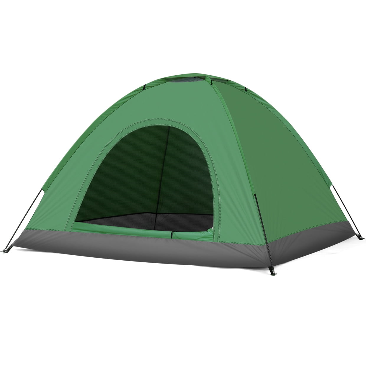 3-4 Person Dome Tents for Camping,Waterproof Camping Tent with Mesh Ventilation Door and Carrying Bag,Easy Set Up,Lightweight Portable Backpacking Tent for Family Camping,Hiking,Traveling,Green