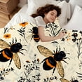 thumbnail image 3 of Bee Blanket Gifts for Women Men Adults,Cute Bee Themed Throw Blankets for Couch Sofa Bed Home Decor 50"x40", 3 of 7