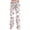 Hot Pink, variant on Women's Christmas Pajama Pants, Xmas Ornament Tree Snowflake Print Wide Leg Sleep Pants, Elastic Drawstring Loungewear for Holiday Casual Wear