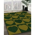 thumbnail image 3 of Ahgly Company Machine Washable Indoor Round Transitional Olive Green Area Rugs, 6' Round, 3 of 7