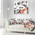 thumbnail image 3 of Designart Collage of Girls - Abstract Portrait Throw Pillow - 18x18, 3 of 5