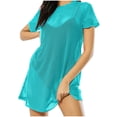 thumbnail image 1 of Timegard Hauts pour Femmes Col Rond en Maille Manches Courtes T-Shirts Légers Automne Décontracté Ample Longs, 1 of 8
