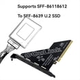 thumbnail image 4 of Tarjeta Adaptadora PCIe 4.0 X16 A 4 Puertos Oculink SFF-8611 y 8612 Compatible con Tarjeta Adaptadora SSD SFF-8611 y 8612 A SFF-8639 U.2, 4 of 5