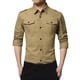thumbnail image 2 of Ceisia Men's Winter Gift Casual Fashion Checkered Patchwork Long-Sleeve Button-Up Turndown Collar Outwear Jacket - Soft Breat hable Polyester Top, 2 of 9