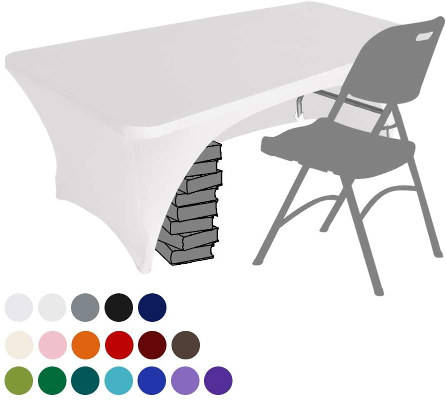 Eurmax Spandex Table Cover 8 ft. Fitted 30+ Colors Polyester Tablecloth