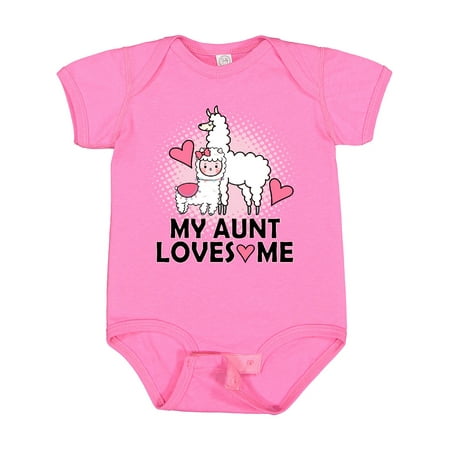

Inktastic Aunt Loves Me Llama Niece Girls Gift Baby Girl Bodysuit