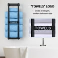 thumbnail image 6 of LZCKDPX Bathroom Towel Storage Rack, Towel Racks for Bathroom Wall Mounted 30 inch with Shelf Can Holds 6 Large Towels, Wall Towel Rack for Rolled Towels, Black,Black, 6 of 6