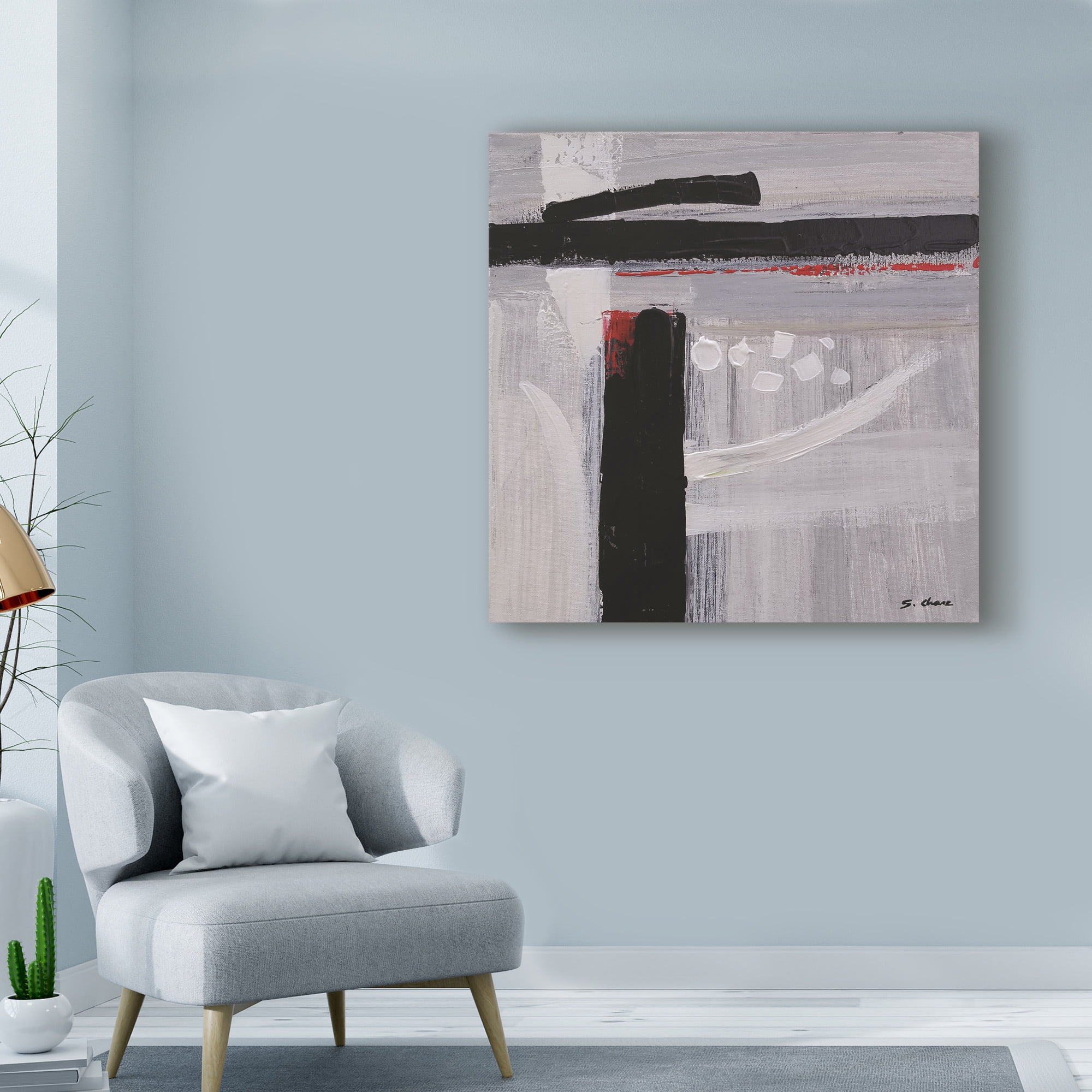 Trademark Fine Art 'Black and White Abstract 180711' Canvas Art by Masters Fine Art