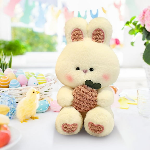 Brwvolix Plush Stuffed Animal,Stuffed Toy Easter Scarf Cute Cute Bunny For Kids Holiday Gifts 25cm