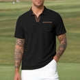 thumbnail image 3 of VgaVtl Mens Shirts Polo Summer Big and Tall Short Sleeve Collared Casual Color Block Going Out Waffle Tops for Men, 3 of 5