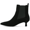 thumbnail image 3 of Journee Womens Tenlee Pull On Chelsea Kitten Heel Booties, Widths Available, 3 of 10