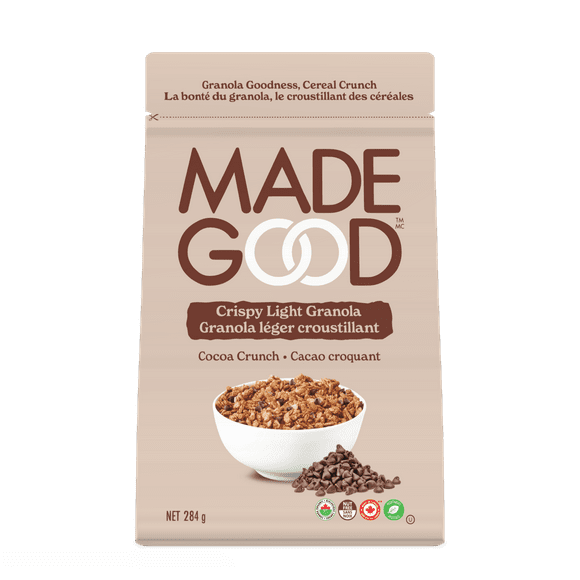 MadeGood Granola léger croustillant Cacao croquant Sachet de 284 g