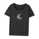 thumbnail image 3 of Camiseta de mujer de verano para mujer, camiseta clásica con cuello redondo para caminar, uso diario, viaje Gris, 3 of 7