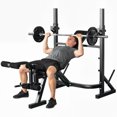thumbnail image 1 of Soozier Weight Bench with Squat Racks, Leg Developer, Weight Plate Stand, 1 of 10