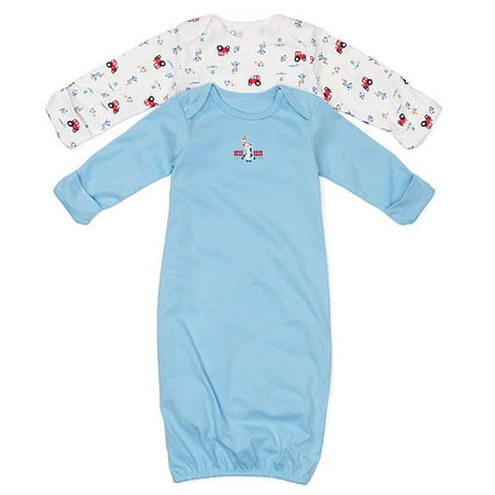 Child Of Mine Set Of Two Gowns, White And Blue