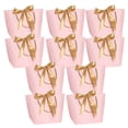 thumbnail image 1 of Bolsa de regalo de 10 piezas Zulema Bolsa de mercancía reutilizable gruesa Asas retorcidas Rosa XS, 1 of 8