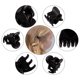 thumbnail image 2 of ShiYe toys store 50 mini pinzas para el pelo negras, ideales para diseño de peinados de niños y adultos, decoración de moños, flequillo, pinzas multifunción de agarre fuerte., 2 of 3