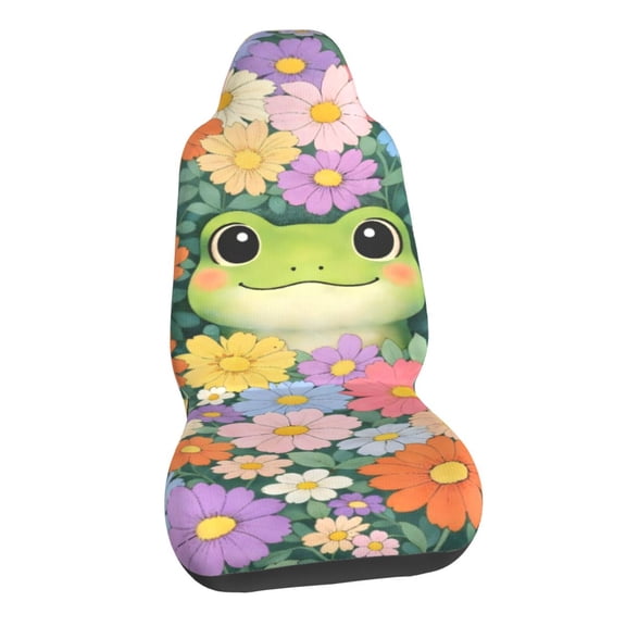 Whimsical Frog Car Seat Covers Stretch Car Seat Protectors Universal Fit