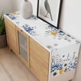 thumbnail image 4 of Flowers Eucalyptus Table Runner - 36 Inch Long, Kitchen Dining Table Runner Dresser Scarves, Watercolor Botanical Floral Leaves Farmhouse Decor for Coffee Tables Wedding Party Banquet, 4 of 8