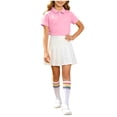 thumbnail image 2 of Odeerbi Niñas 3 Piezas Preppy Vestido Tenis Camisa de Golf y Falda Plisada Con Set de Uniforme de La Escuela de Las Medias, 2 of 9
