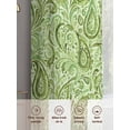 thumbnail image 6 of Vintage Green Sheer Curtains 45 Inch Length 2 Panels Set Window Treatments, Retro Botanical Abstract Art Rod Pocket Semi Curtains for Living Room/Bedroom/Kitchen Décor, 104"W x 45"L, 6 of 7