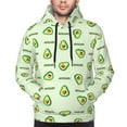 thumbnail image 4 of Bingfone Green Avocado Men'S Drawstring Hoodie Long Sleeve Pocket Sweatshirts-X-Large, 4 of 9