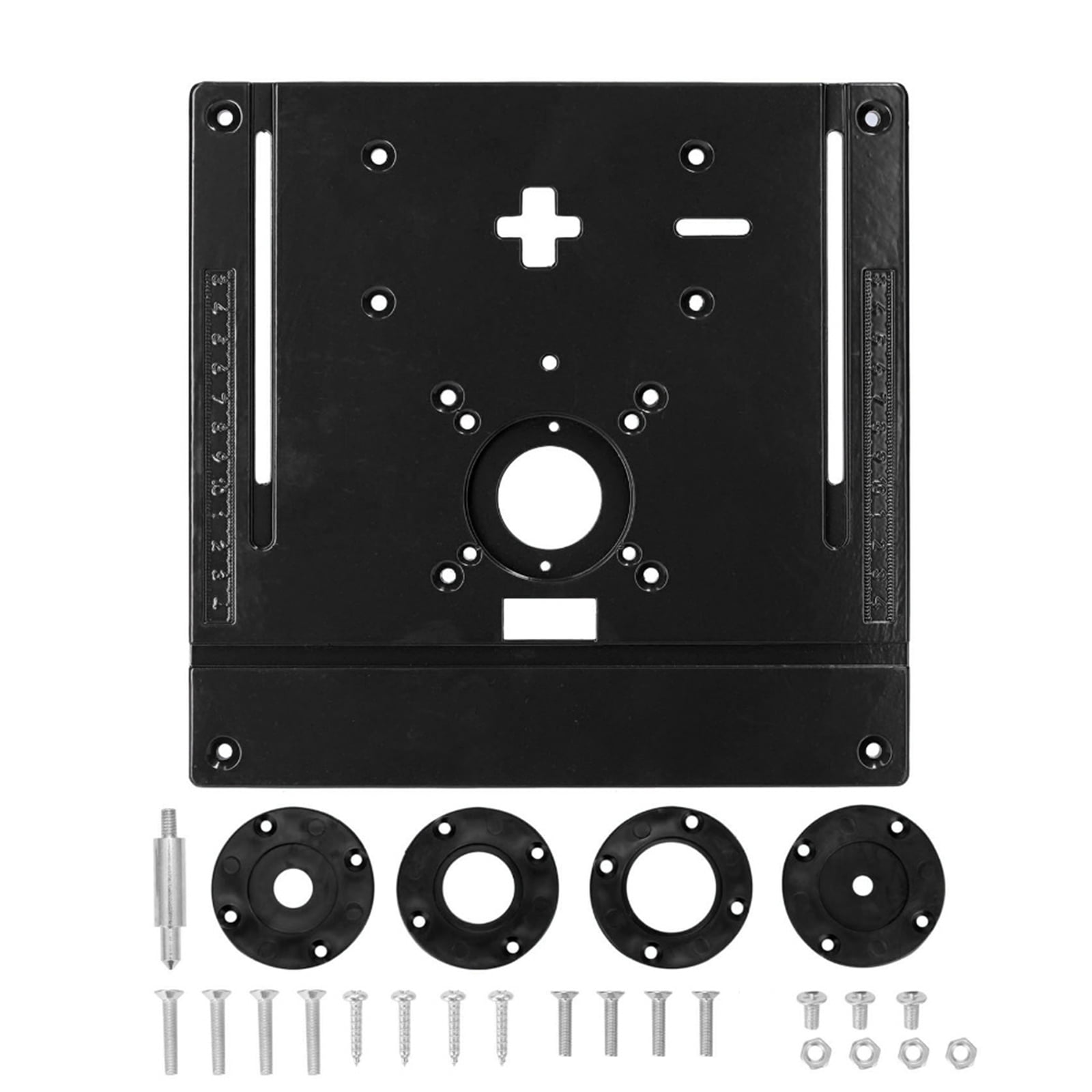 lanema Woodworking Electric Trimming Machine Router Table Insert Plate for w/ Rings Jig