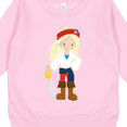 thumbnail image 3 of Inktastic Pirate Girl, Little Girl, Blonde Hair, Pirate Sword Toddler Sweatshirt, 3 of 4