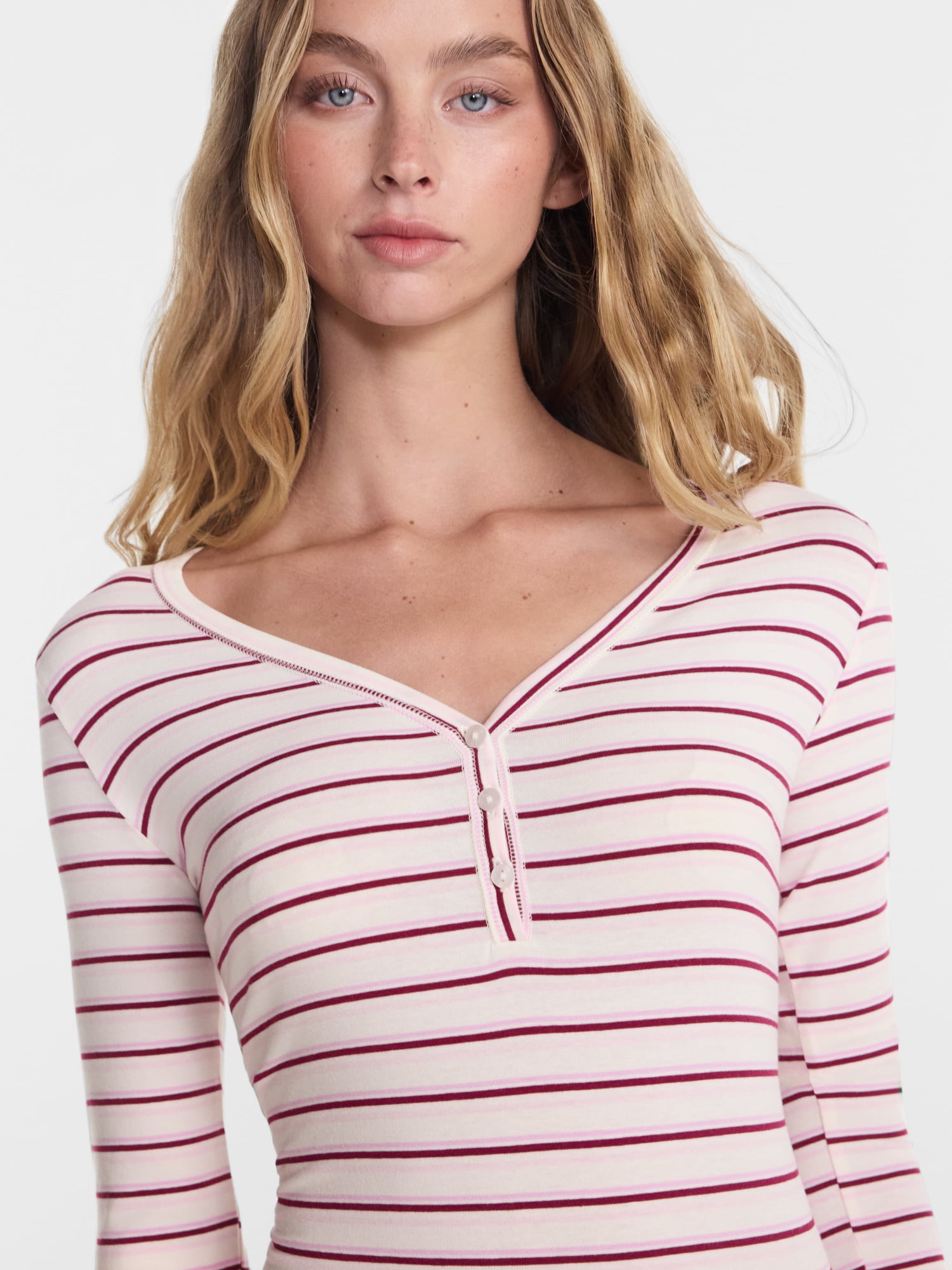 No Boundaries Cloud Core Henley Sleep Shirt, Women's XXS-3X