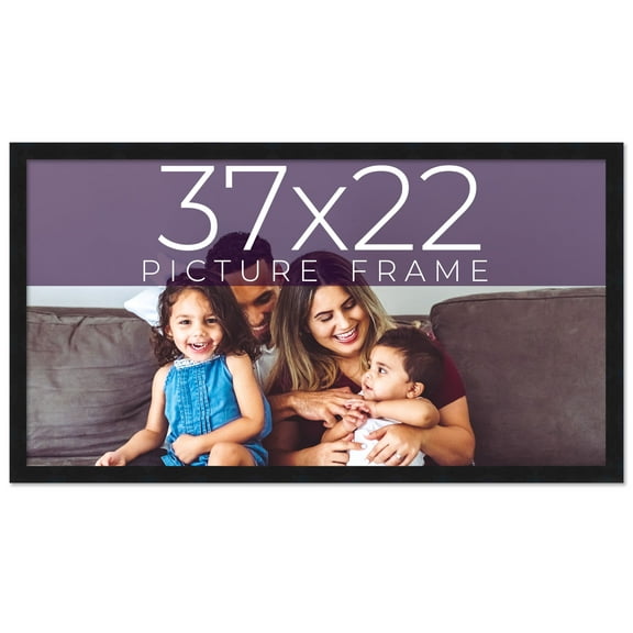 37x22 Frame Black Real Wood Picture Frame Width 0.75 inches | Interior Frame Depth 0.5 inches |