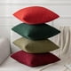 thumbnail image 5 of Xiao Hua Juego de 2 fundas de almohada decorativas de pana suave, estilo bohemio, a rayas, estilo rústico, para sofá, cama, sala de estar, 45,7 x 45,7 cm, color vino tinto., 5 of 5