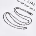 thumbnail image 3 of Brass Cable Chains Necklace Making with Alloy Lobster Claw Clasps Gunmetal 23.6 inch~24.37 inch(60cm~61.9cm), 3 of 4