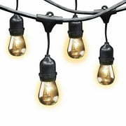 Feit Outdoor Weatherproof String Light Set, Black, 48 ft, 24 Light Sockets